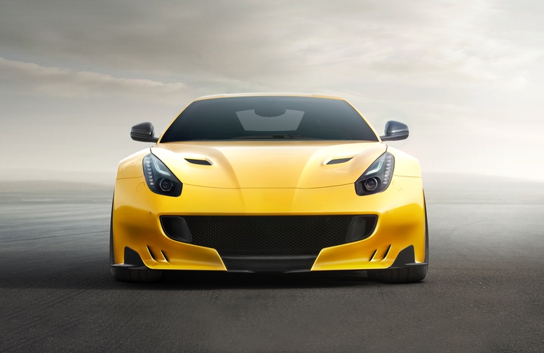 3D Ковер «Желтый спортивный автомобиль»