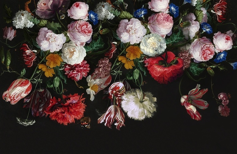 3D Ковер  «Цветы в стиле барокко»