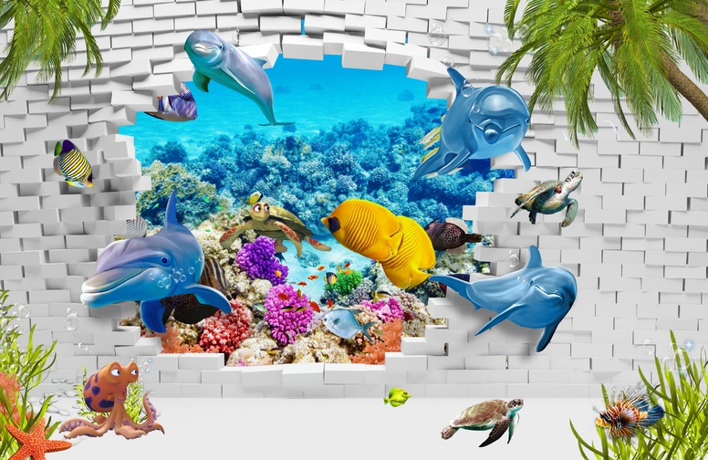 3D Ковер «Океан за стеной» 