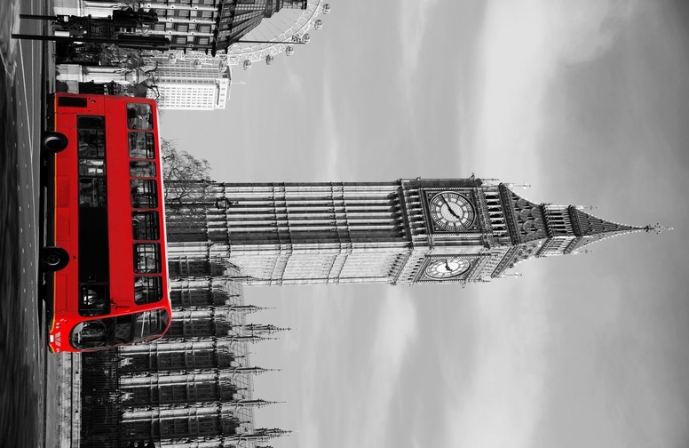 3D Ковер «Красный автобус - Лондон»