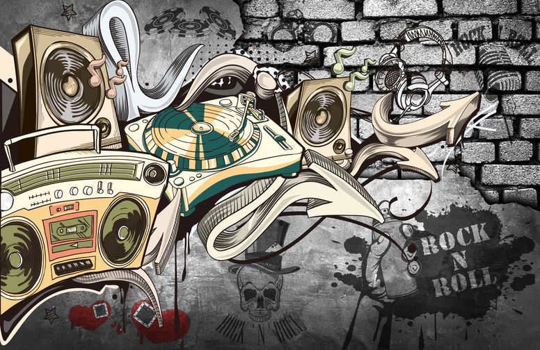 3D Ковер  «Музыкальное граффити»
