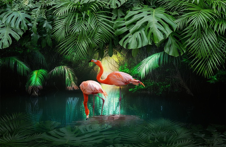 3D Ковер «Романтика в тропиках»