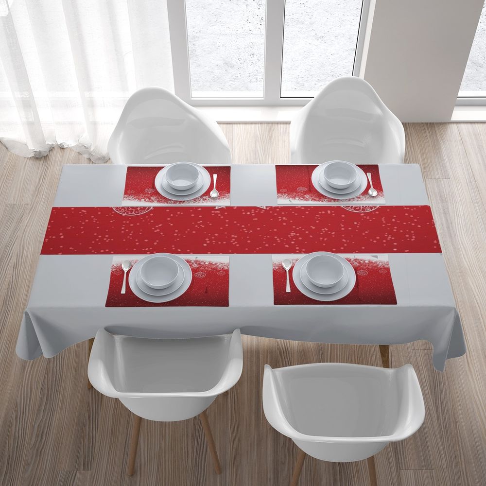 Сервировочная дорожка для кухонного стола «Рождественский узор» вид 5