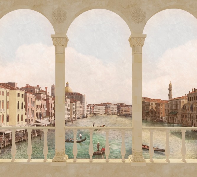 Фотошторы «Балкон в Венеции» вид 1