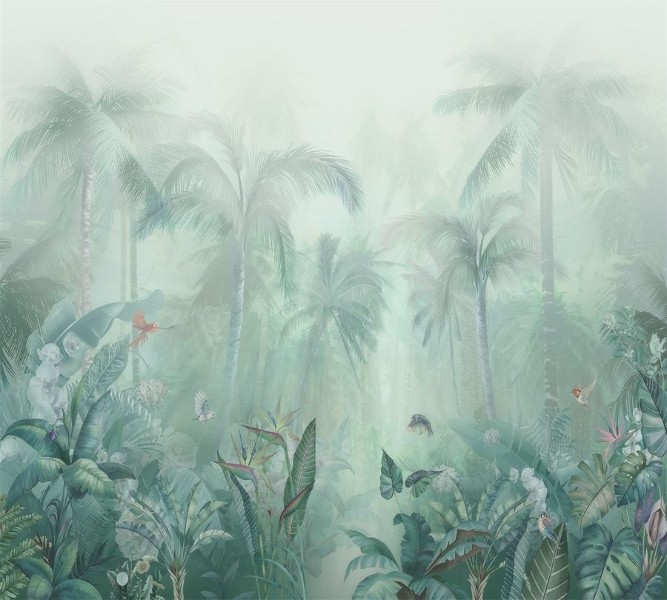 3D Фотообои  Фотошторы «Тропический туман»