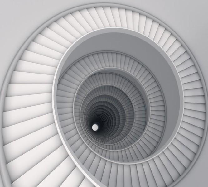 3D Фотообои Фотошторы «Бесконечная лестница»