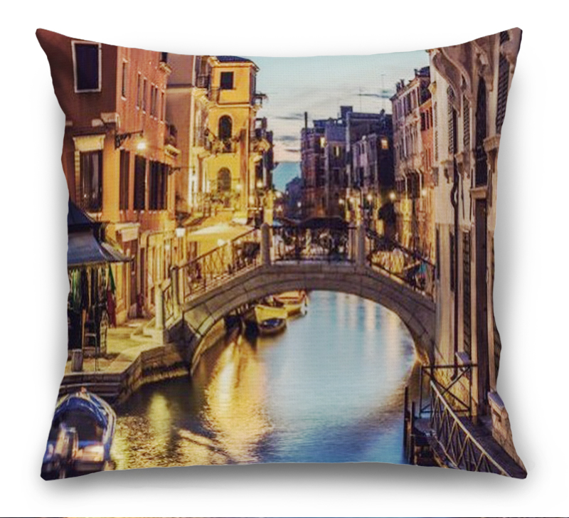 3D Подушка «Вечерний канал в Венеции» вид 7