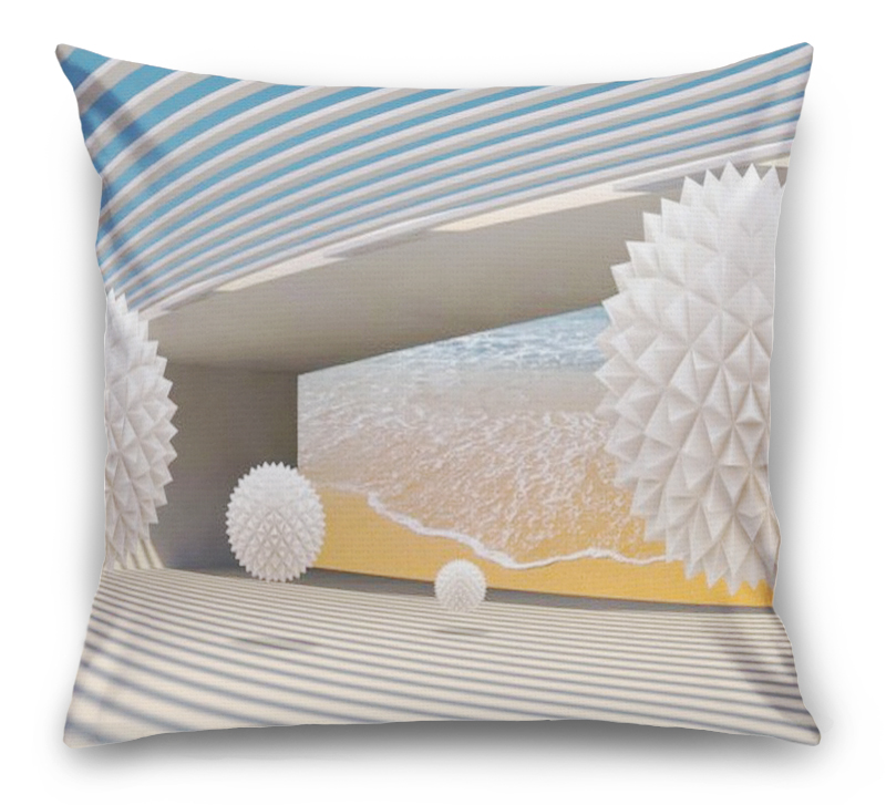 3D Подушка «Футуристичная композиция» вид 1
