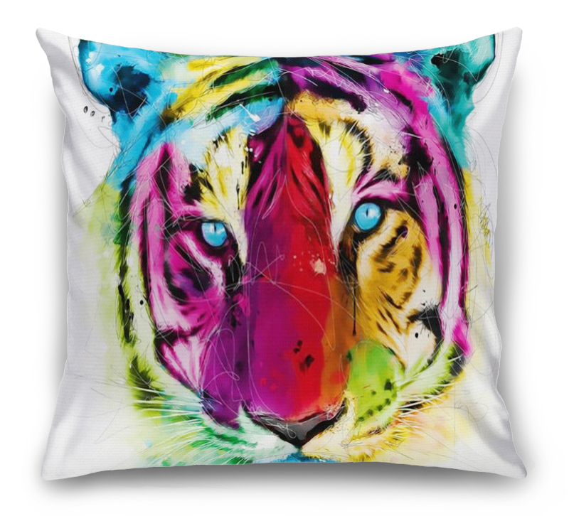 3D Подушка «Красочный тигр» вид 1