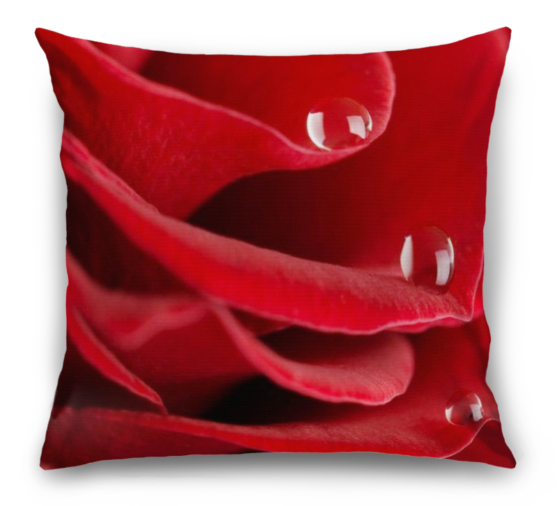 3D Подушка «Роса на лепестках роз» вид 1