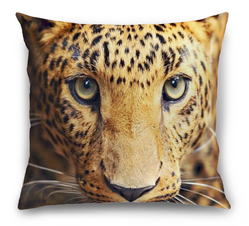 3D Подушка «Леопард портрет»  вид 1