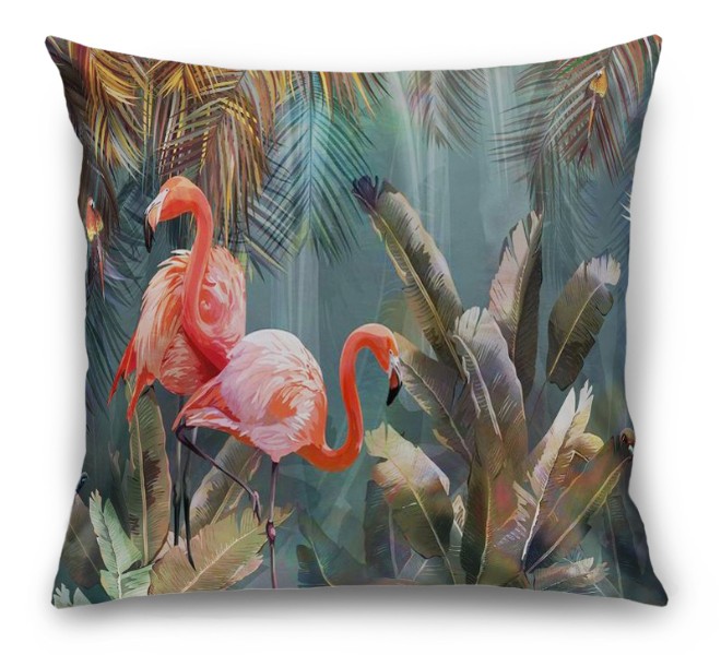 3D Подушка «Фламинго в тенистых тропиках» вид 6