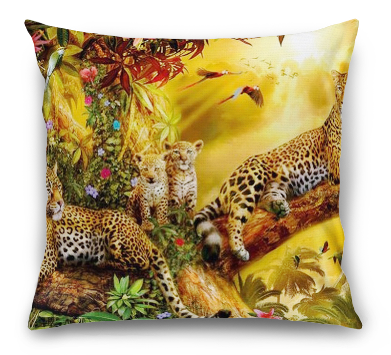 3D Подушка «Семья леопардов» вид 6