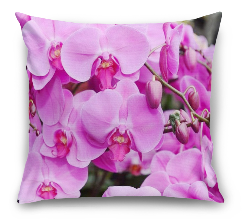 3D Подушка «Изобилие фиолетовых орхидей» вид 1
