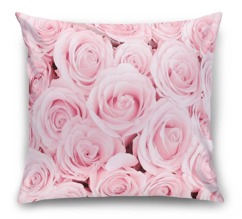 3D Подушка «Ковер из нежно-розовых роз» вид 1