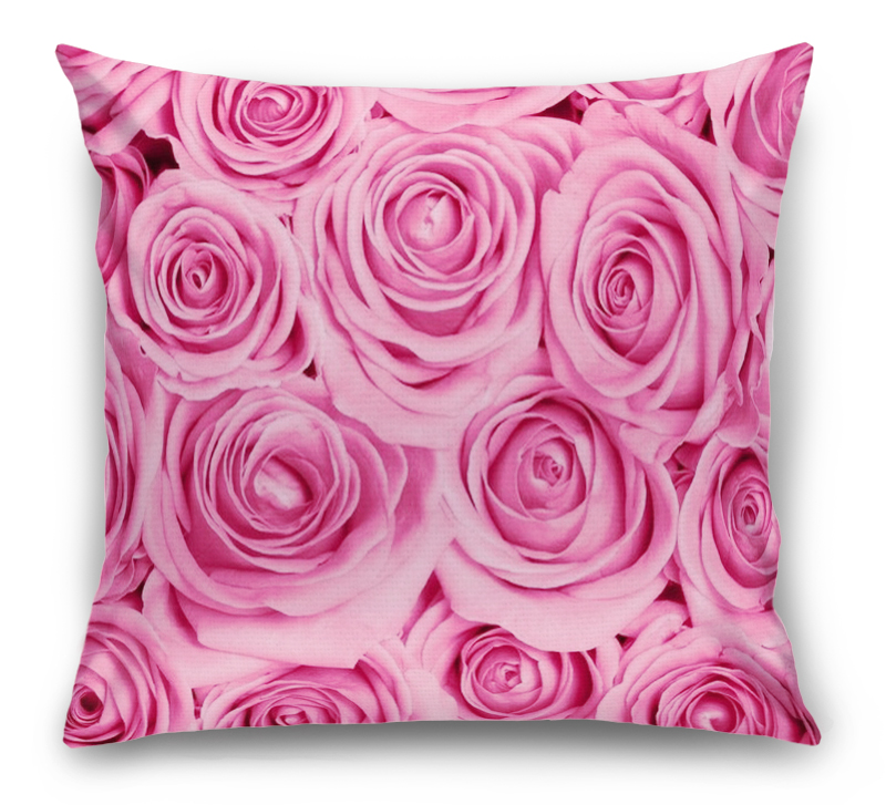 3D Подушка «Розы в розовых тонах» вид 7