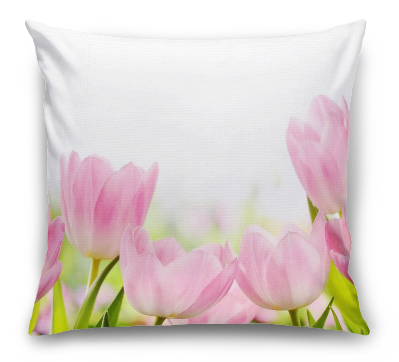 3D Подушка «Нежные розовые тюльпаны» вид 1