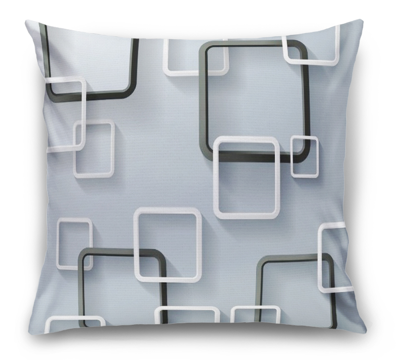 3D Подушка «Объемные квадраты» вид 1