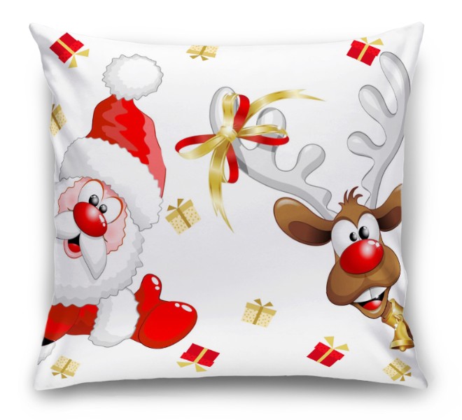 3D Подушка «Санта и олень»  вид 6
