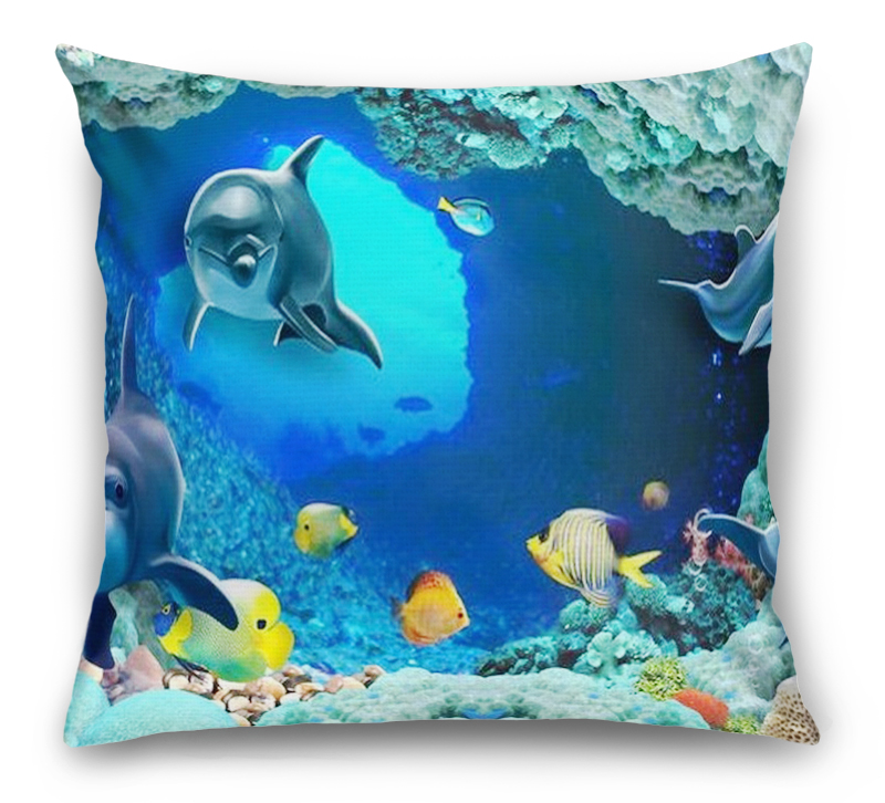 3D Подушка «Пещера под водой» вид 6