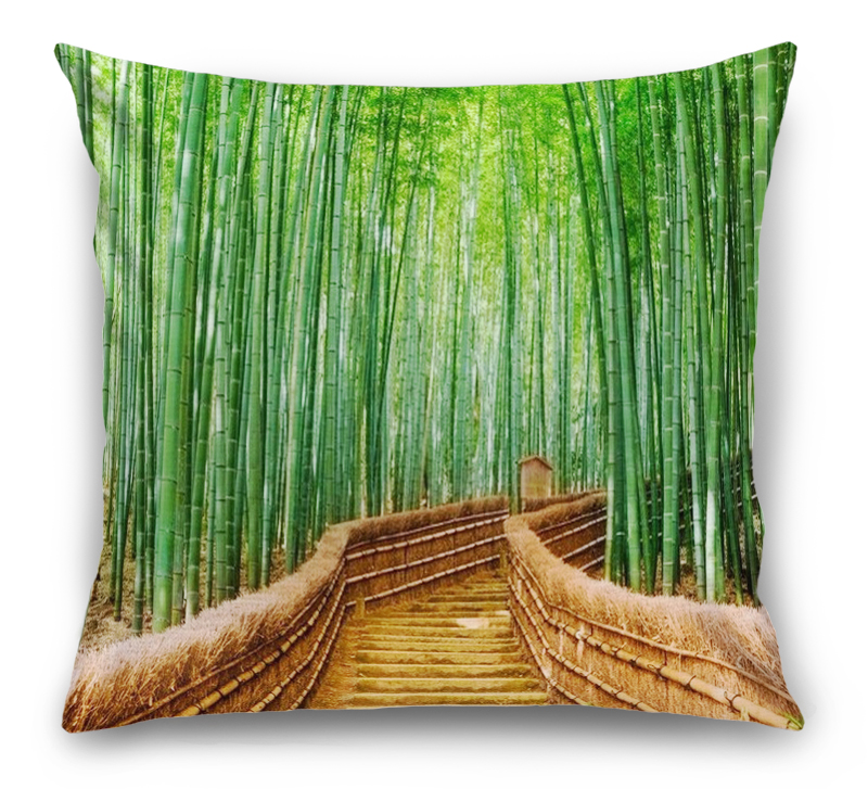 3D Подушка «Сквозь бамбуковую рощу» вид 1