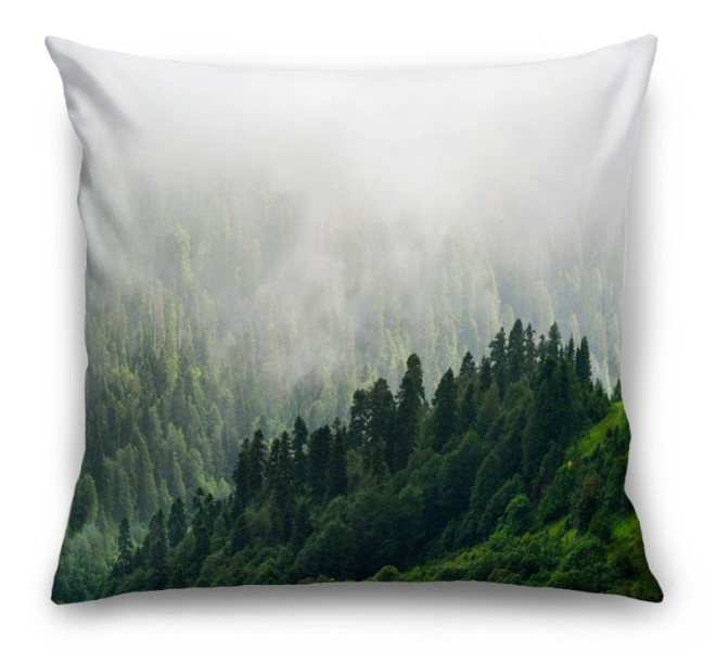 3D Подушка «Туман над зелеными вершинами» вид 6
