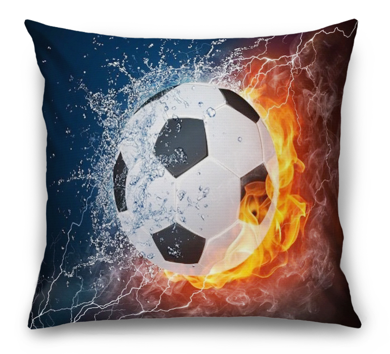 3D Подушка «Огненный футбольный мяч» вид 6