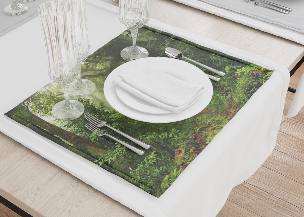 3D Фотообои Кухонные салфетки «Тропический лес»