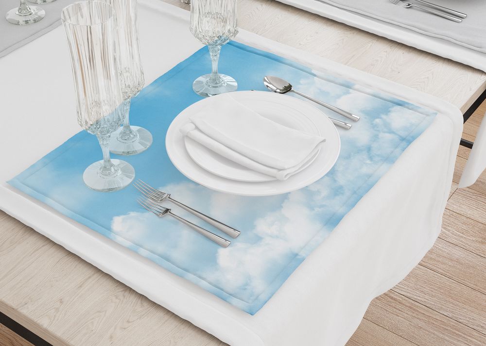 3D Фотообои Кухонные салфетки «Пористые облака»