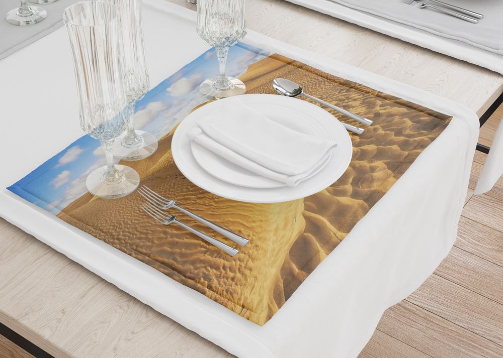3D Фотообои Сервировочные салфетки под тарелки «Пески пустыни»