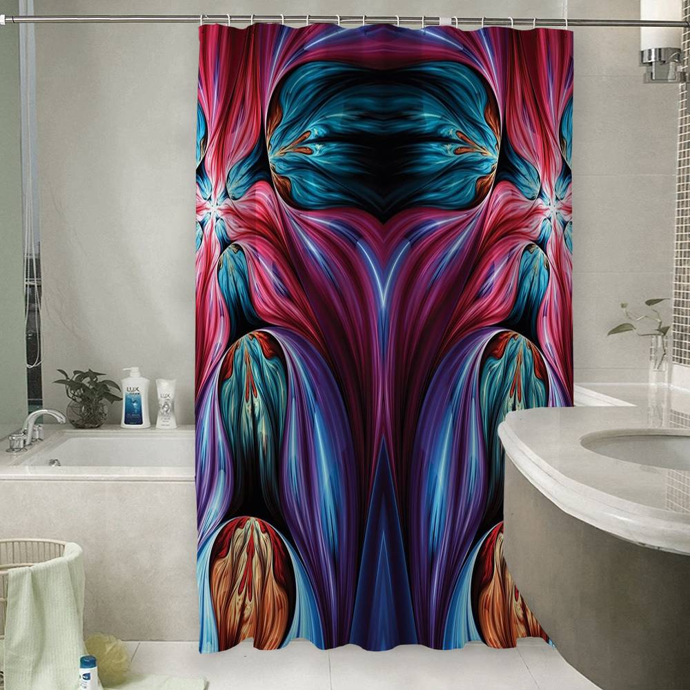 3D шторка для ванной «Абстрактная композиция» вид 6