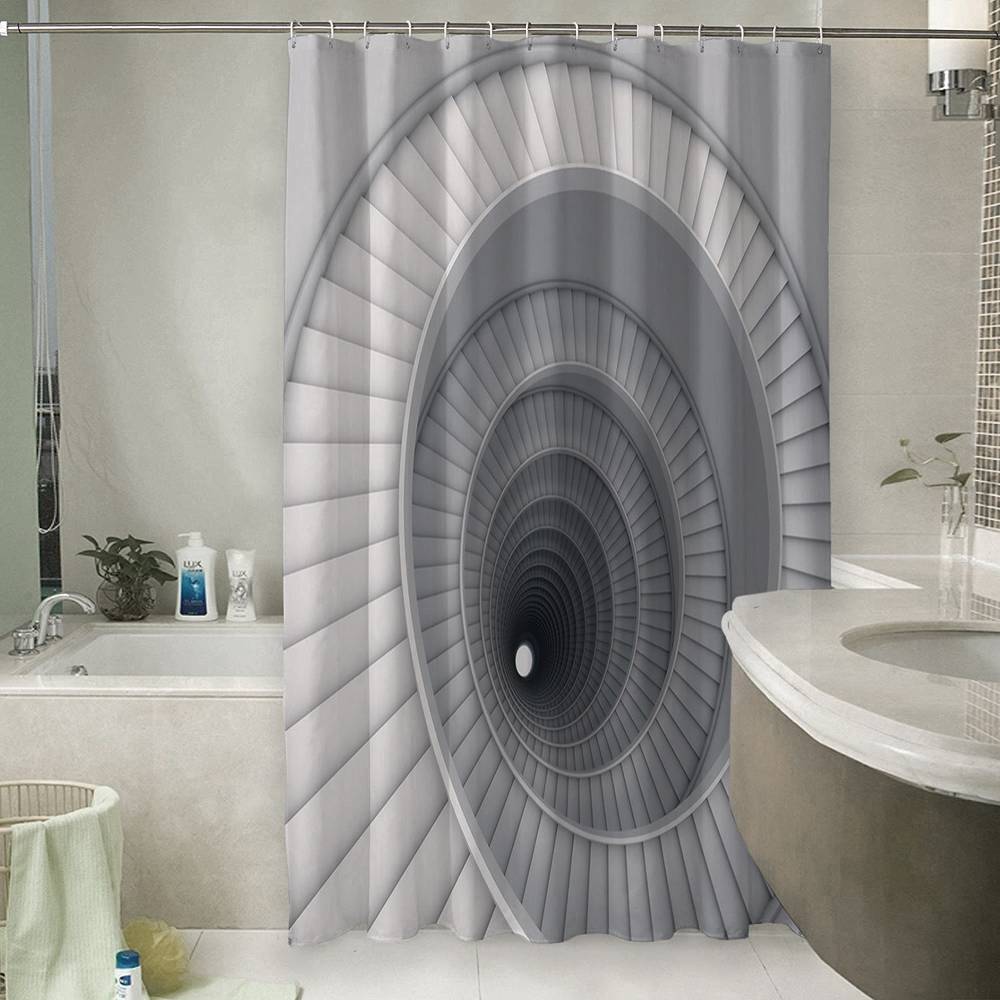 3D шторка для ванны «Бесконечная лестница» вид 6