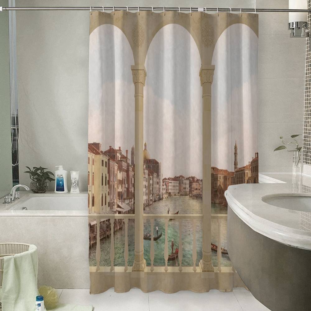 Занавеска для ванной «Балкон в Венеции» вид 6