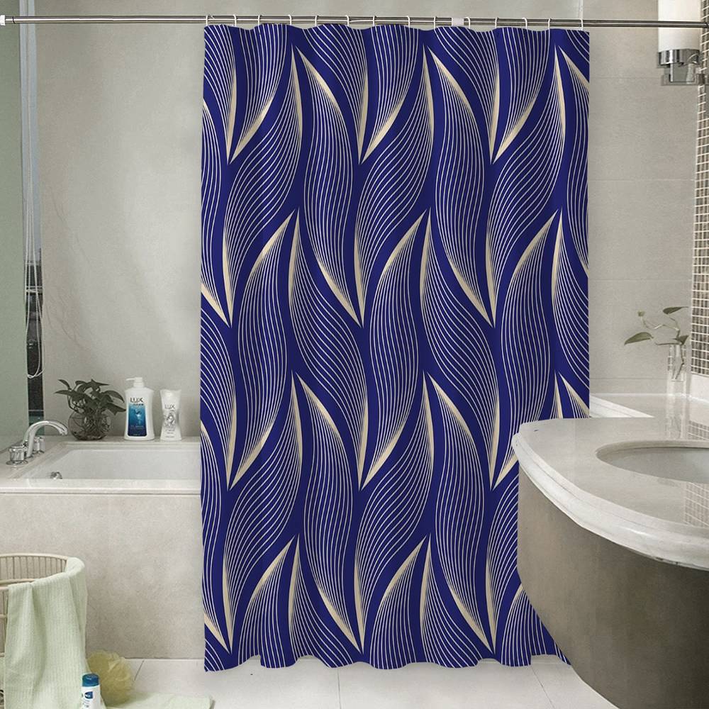 3D штора для ванной «Пурпурное золото» вид 6