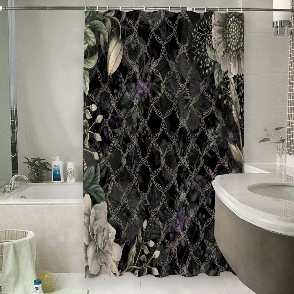 3D занавеска в ванную комнату «Торжественные сумерки» вид 6