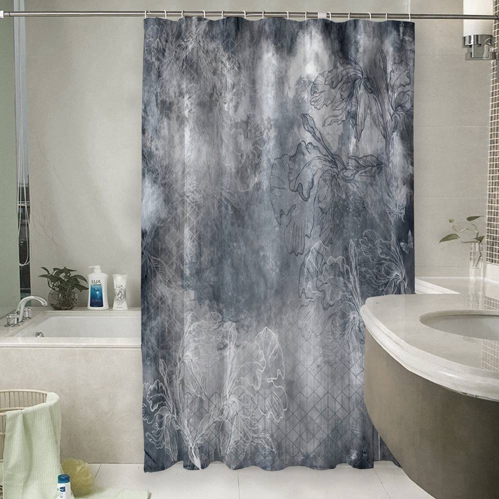 3D штора в ванную комнату «Благоухающий мираж» вид 6