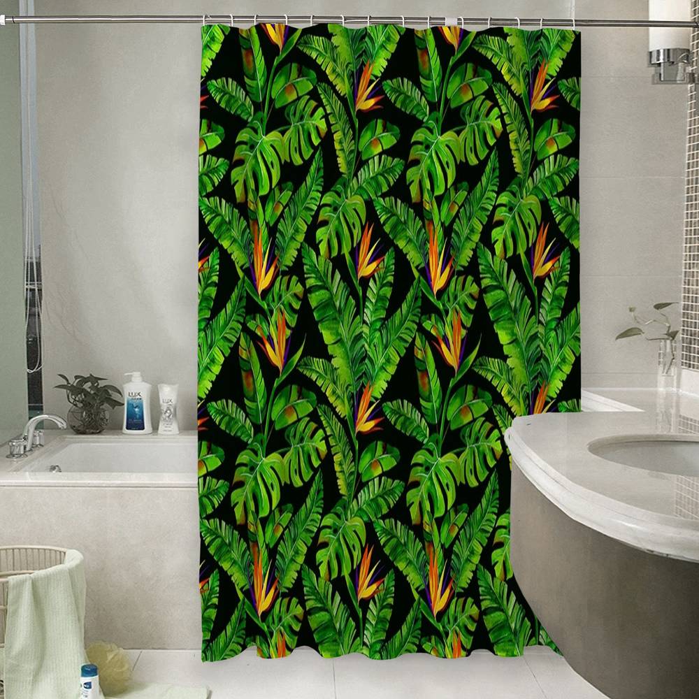 3D штора в ванную комнату «Карибские джунгли» вид 6