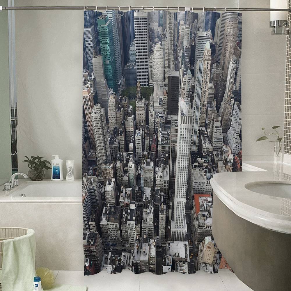 3D занавеска для ванны «Вид на Нью-Йорк» вид 6