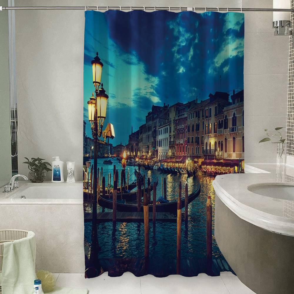 3D шторка для ванны «Вечерняя Венеция» вид 6