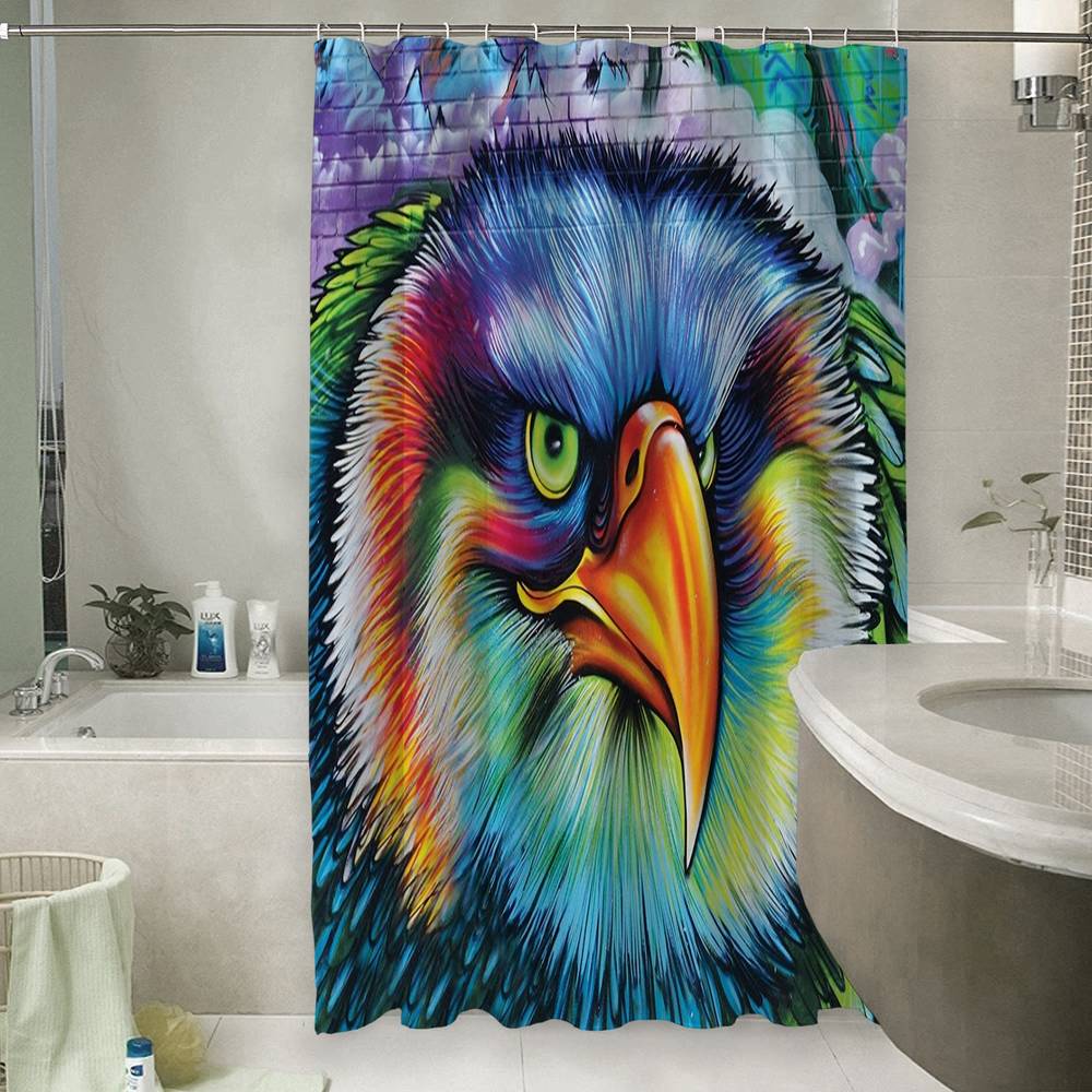3D занавеска для ванны «Хищный орел» вид 6