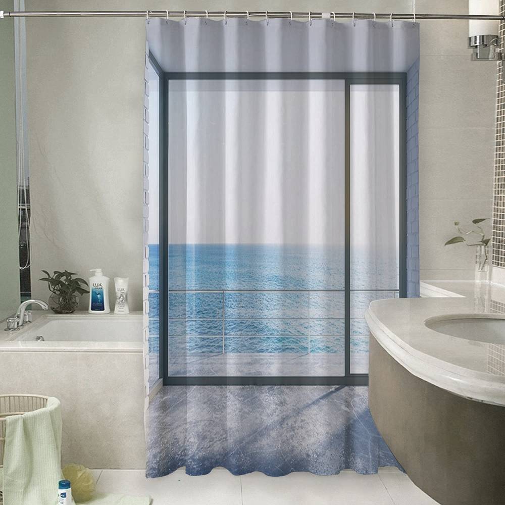 3D штора в ванную «Окно-терраса» вид 6
