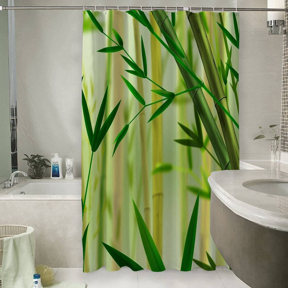3D штора для ванны «Светлый бамбук» вид 6