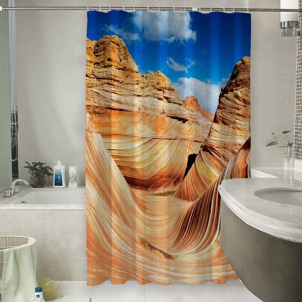 3D штора в ванную комнату «Большой каньон» вид 6