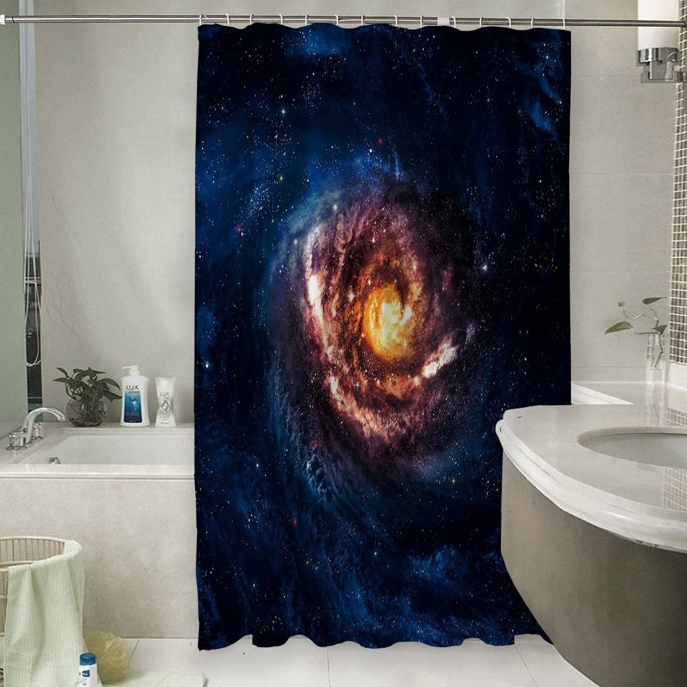 3D занавеска в ванную комнату «Галактика» вид 6