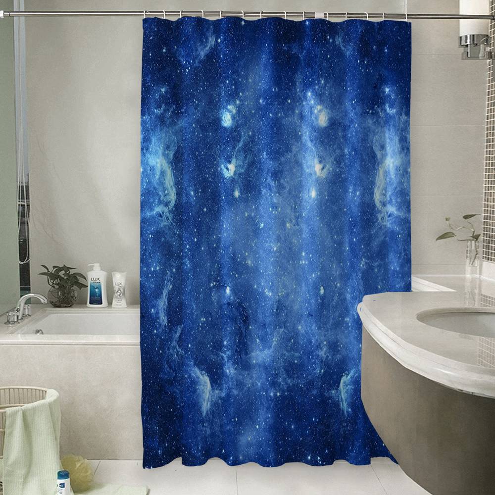 3D штора в ванную «Звезды» вид 6