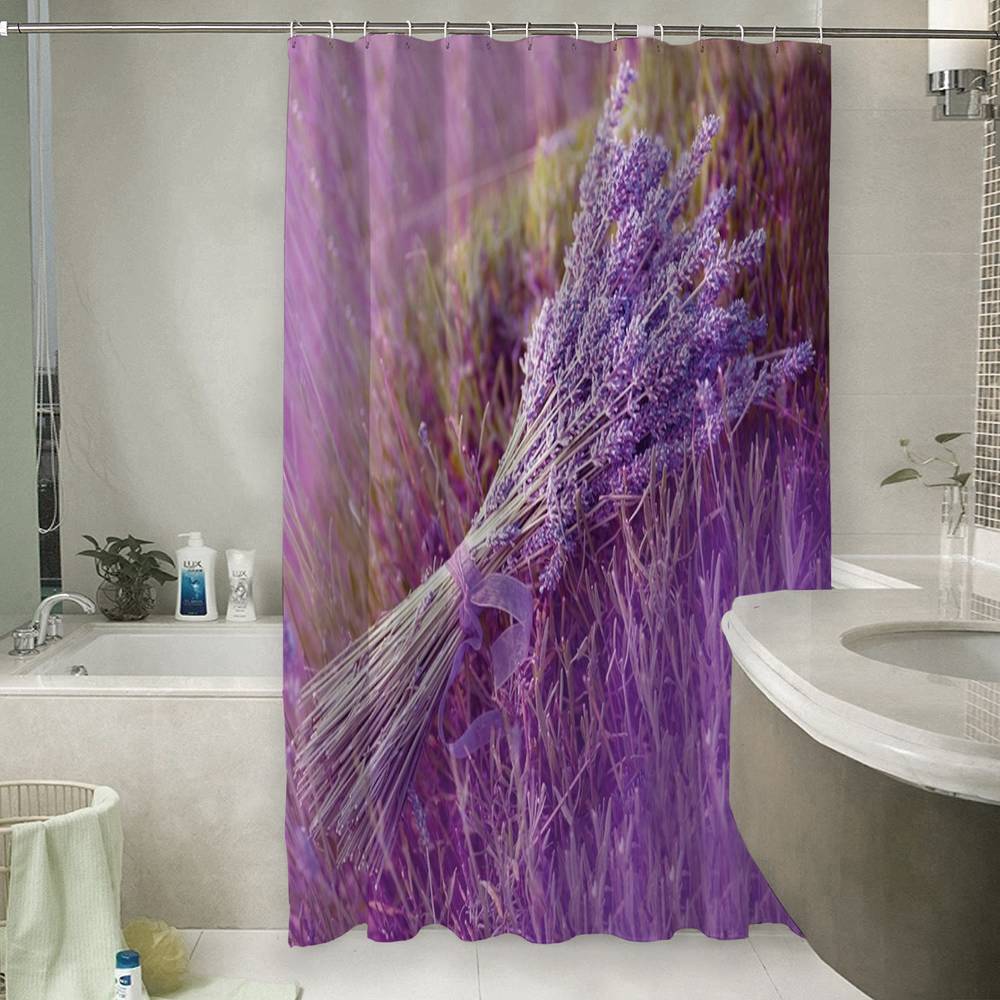 3D штора для ванной «Пучок лаванды» вид 6