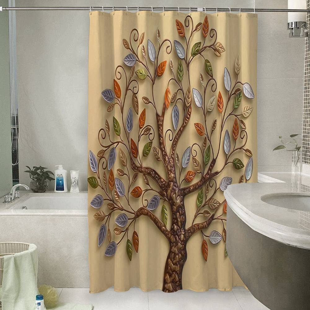 3D шторка для ванны «Дерево счастья» вид 6