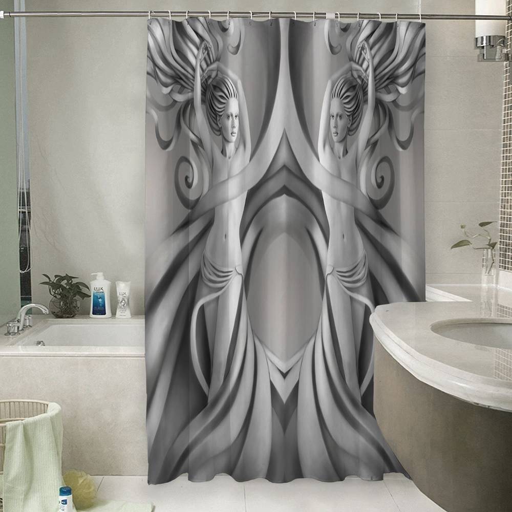 3D шторка для ванны «Юные девы» вид 6