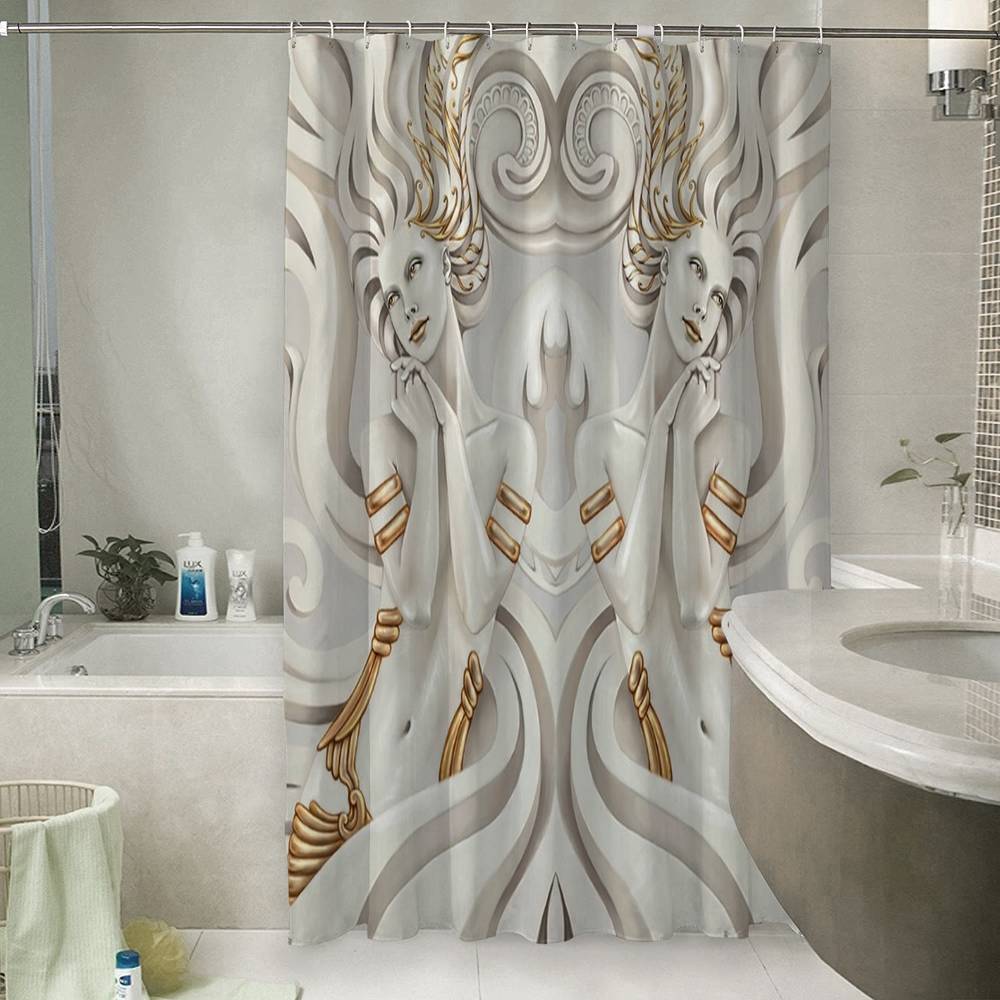 3D занавеска для ванной «Мечтающие богини» вид 6