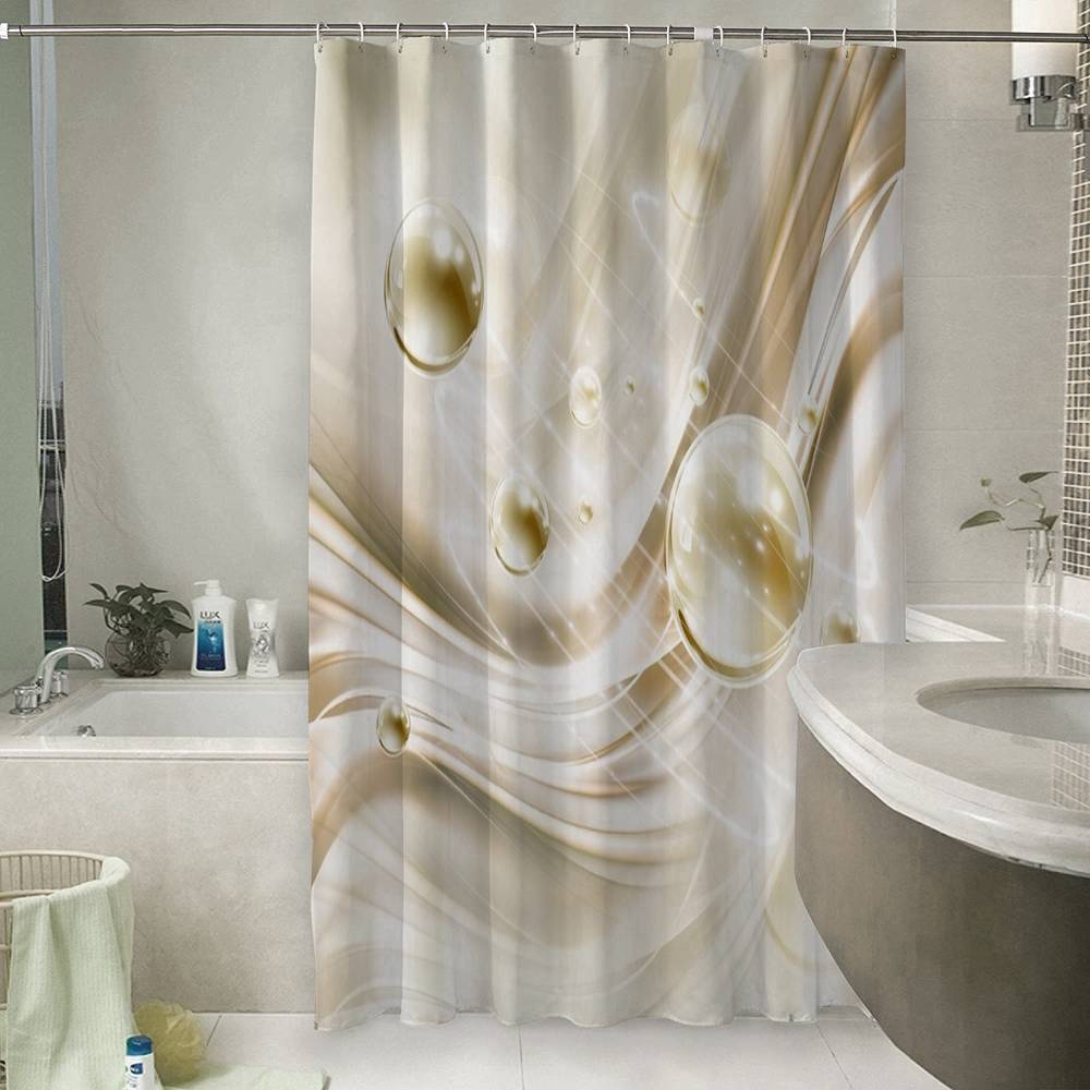 3D штора для ванны «Жемчужины в невесомости» вид 6